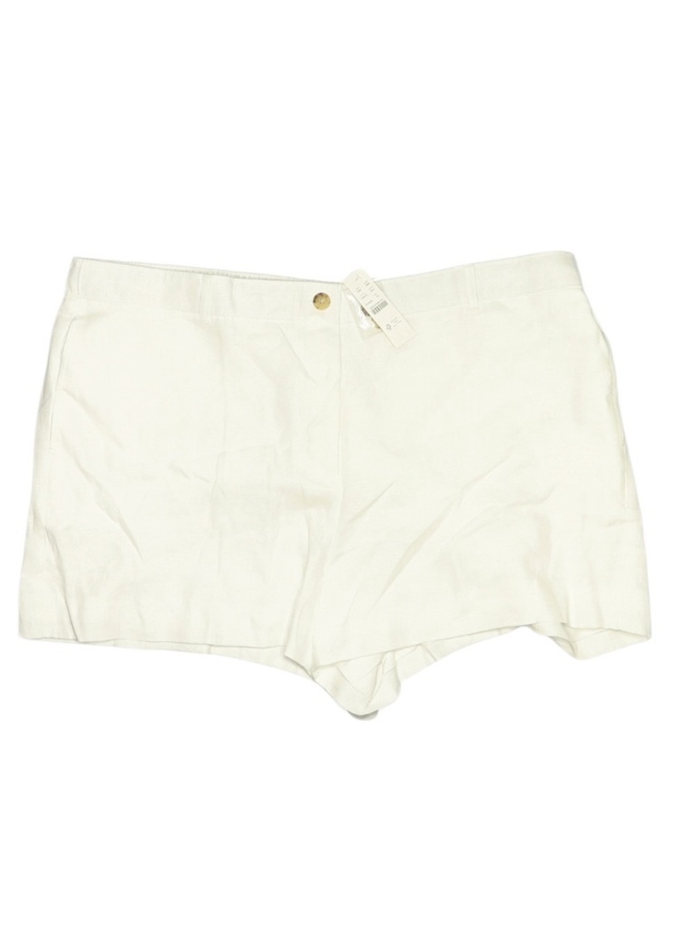 J. Crew 3" Harbor Linen Shorts Size 2X White Summer Vacation Beachy Coverup NWT - Picture 2 of 8